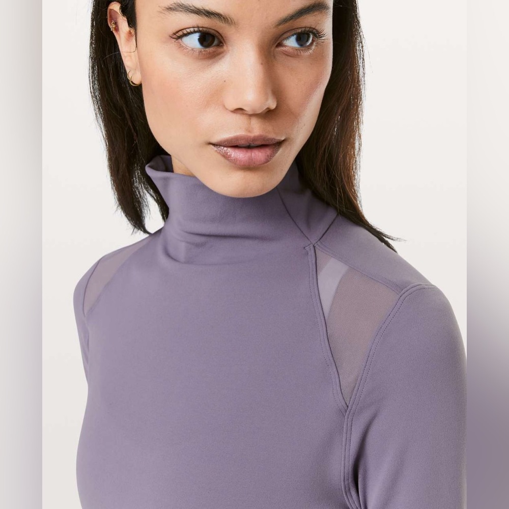 Lululemon Ethereal Mock Neck purple quartz. NEW